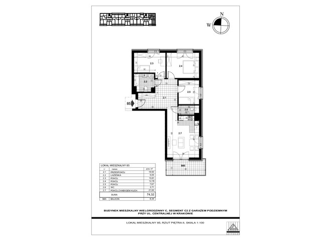 Mieszkanie w inwestycji Centralna C, symbol 85 » nportal.pl