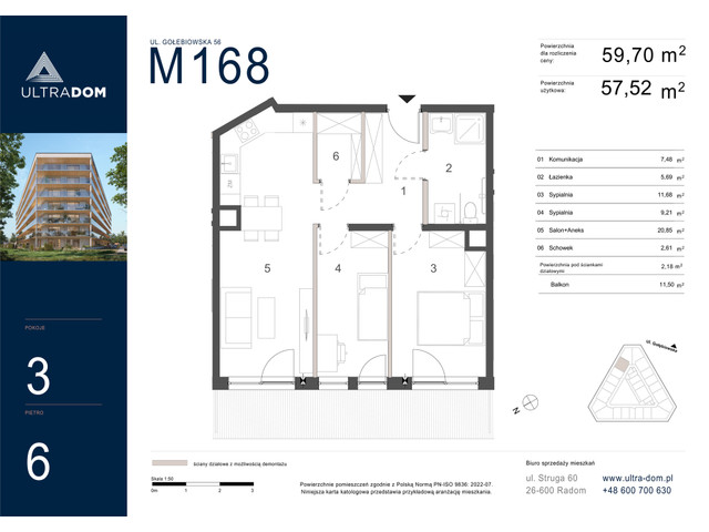 Mieszkanie w inwestycji Ultradom, symbol M168 » nportal.pl