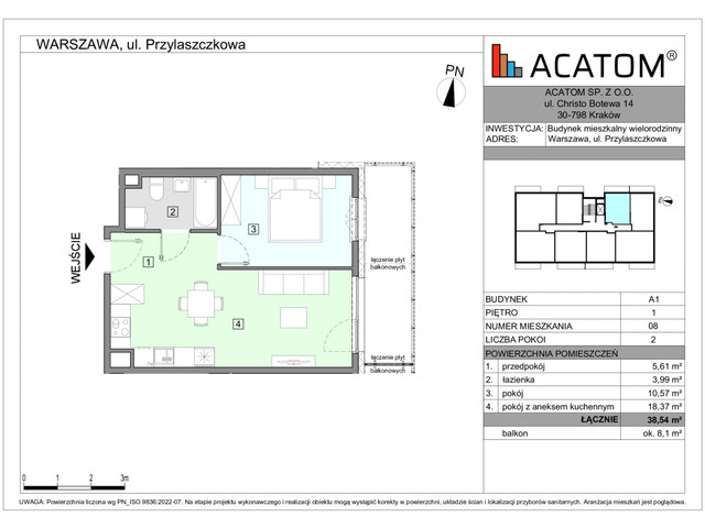 Mieszkanie w inwestycji Wawer Go 2.p, symbol A1_M8 » nportal.pl