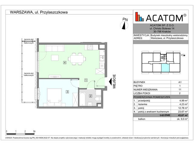 Mieszkanie w inwestycji Wawer Go 2.p, symbol A1_M11 » nportal.pl