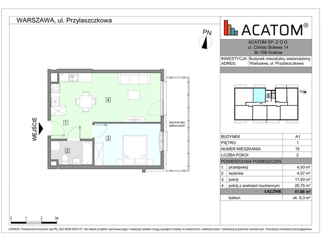 Mieszkanie w inwestycji Wawer Go 2.p, symbol A1_M15 » nportal.pl