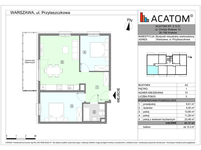 Mieszkanie w inwestycji Wawer Go 2.p, symbol A2_M13 » nportal.pl