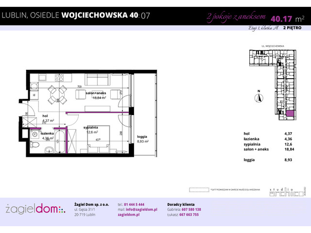 Mieszkanie w inwestycji WOJCIECHOWSKA SQUARE, symbol WJ-E1-LM-07 » nportal.pl