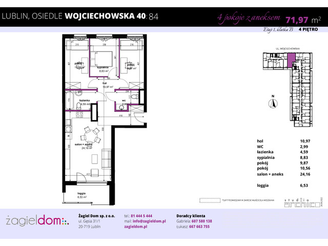 Mieszkanie w inwestycji WOJCIECHOWSKA SQUARE, symbol WJ-E1-LM-84 » nportal.pl