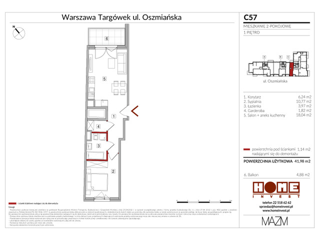 Mieszkanie w inwestycji Apartamenty Oszmiańska II, symbol C57 » nportal.pl