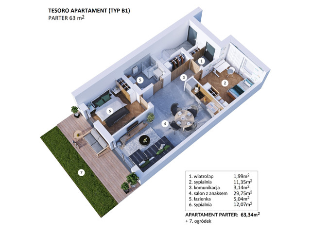 Mieszkanie w inwestycji TESORO VERDE RESIDENCE, symbol Apartament12A » nportal.pl