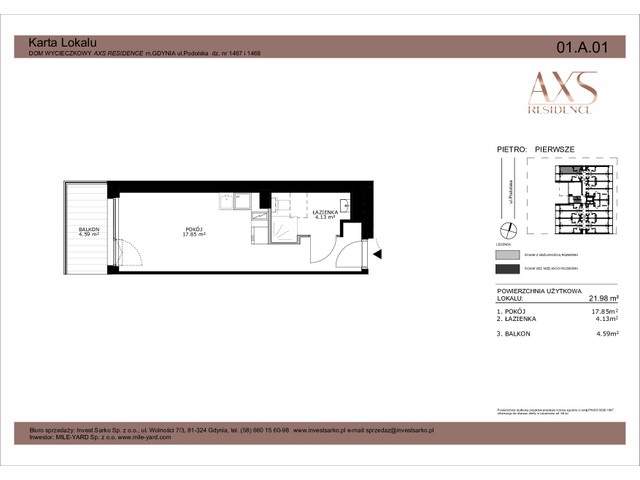 Mieszkanie w inwestycji AXS Residence, symbol 01.A.01 » nportal.pl