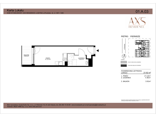 Mieszkanie w inwestycji AXS Residence, symbol 01.A.03 » nportal.pl