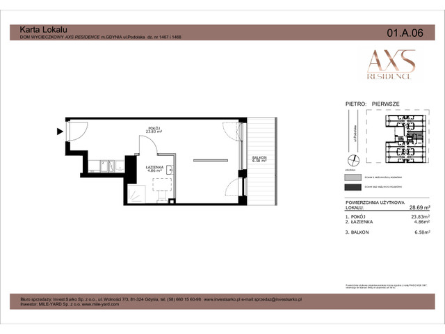 Mieszkanie w inwestycji AXS Residence, symbol 01.A.06 » nportal.pl