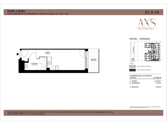 Mieszkanie w inwestycji AXS Residence, symbol 01.A.14 » nportal.pl