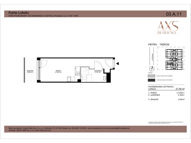 Mieszkanie w inwestycji AXS Residence, symbol 03.A.11 » nportal.pl