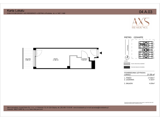 Mieszkanie w inwestycji AXS Residence, symbol 04.A.03 » nportal.pl