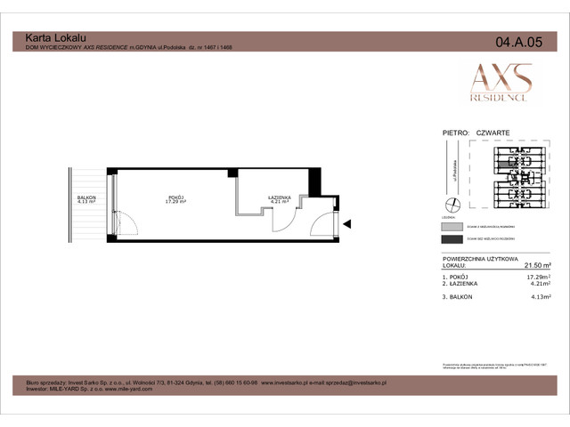 Mieszkanie w inwestycji AXS Residence, symbol 04.A.05 » nportal.pl