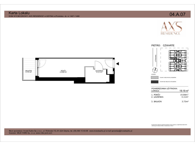 Mieszkanie w inwestycji AXS Residence, symbol 04.A.07 » nportal.pl