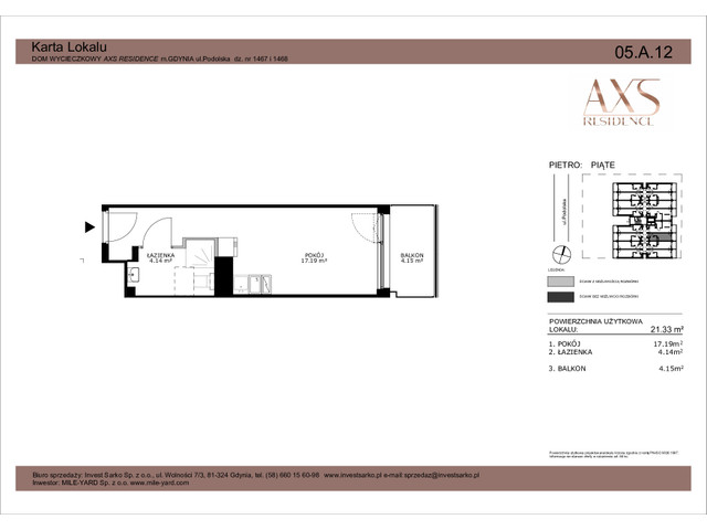 Mieszkanie w inwestycji AXS Residence, symbol 05.A.12 » nportal.pl