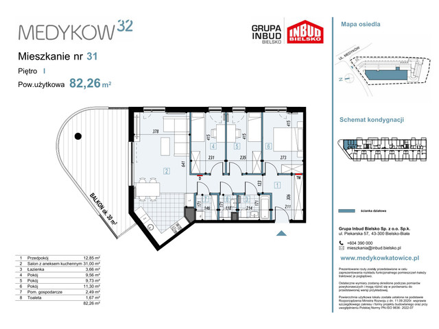 Mieszkanie w inwestycji Medyków 32, symbol M.31 » nportal.pl