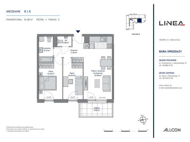 Mieszkanie w inwestycji LINEA, symbol B.1.8 » nportal.pl