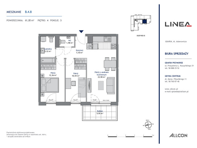 Mieszkanie w inwestycji LINEA, symbol B.4.8 » nportal.pl