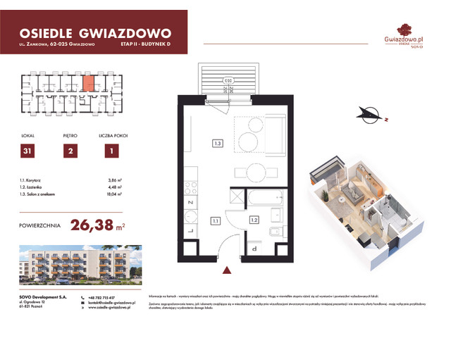 Mieszkanie w inwestycji Osiedle Gwiazdowo, budynek Rezerwacja, symbol D31 » nportal.pl