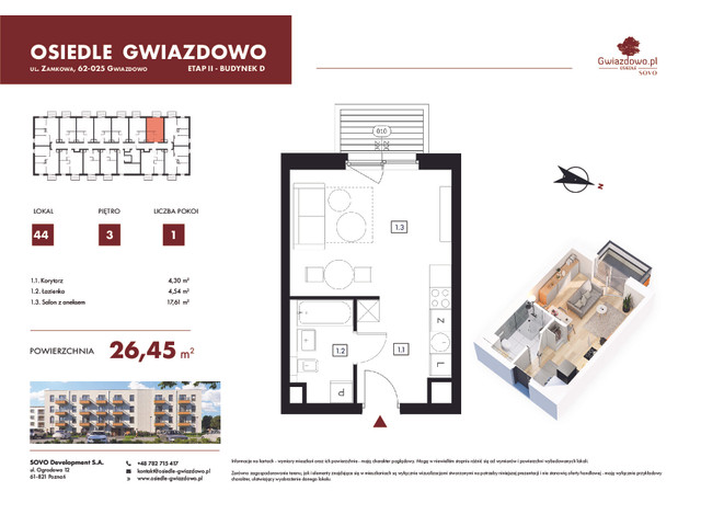 Mieszkanie w inwestycji Osiedle Gwiazdowo, budynek Rezerwacja, symbol D44 » nportal.pl