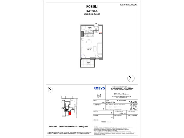 Mieszkanie w inwestycji Kobieli 4, symbol A_1M06 » nportal.pl