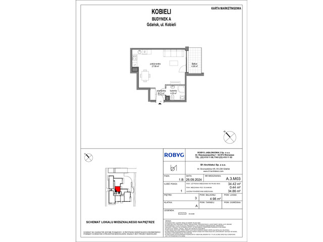 Mieszkanie w inwestycji Kobieli 4, symbol A_3M03 » nportal.pl