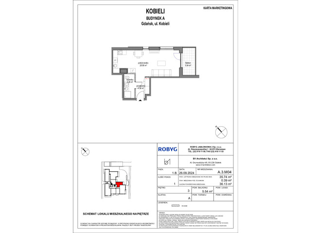 Mieszkanie w inwestycji Kobieli 4, symbol A_3M04 » nportal.pl