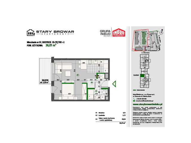 Mieszkanie w inwestycji Stary Browar Apartamenty - etap II, symbol C57 » nportal.pl