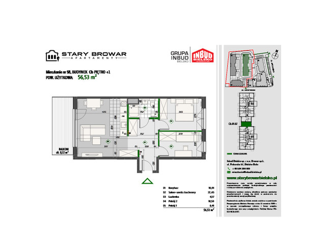 Mieszkanie w inwestycji Stary Browar Apartamenty - etap II, symbol C58 » nportal.pl