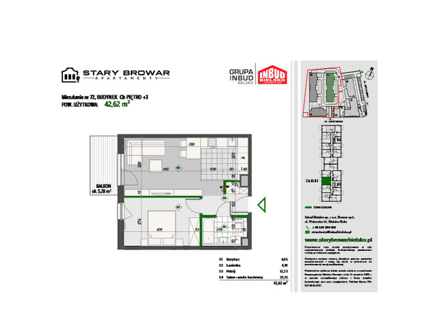 Mieszkanie w inwestycji Stary Browar Apartamenty - etap II, symbol C72 » nportal.pl