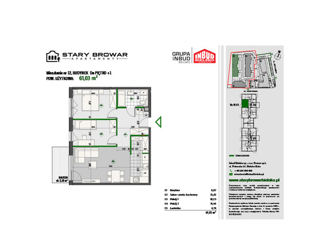 Mieszkanie w inwestycji Stary Browar Apartamenty - etap II, symbol D12 » nportal.pl