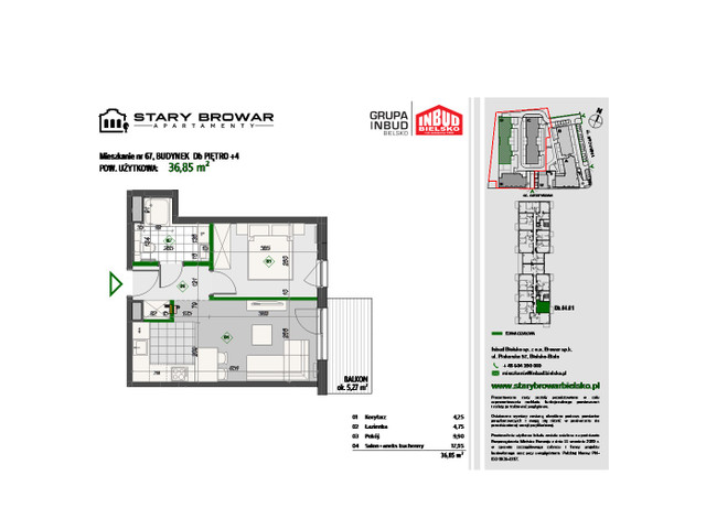 Mieszkanie w inwestycji Stary Browar Apartamenty - etap II, symbol D67 » nportal.pl