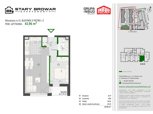 Mieszkanie w inwestycji Stary Browar Apartamenty - etap II, symbol E21 » nportal.pl