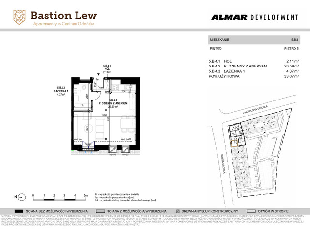 Mieszkanie w inwestycji Bastion Lew, symbol 5.B.4 » nportal.pl