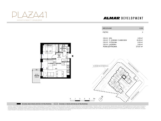 Mieszkanie w inwestycji PLAŻA 41 APARTMENTY BRZEŹNO, symbol 2.A.9 » nportal.pl