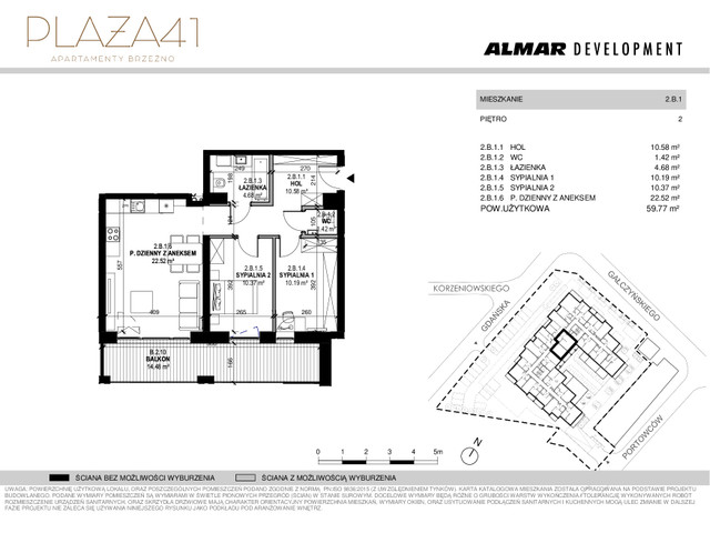 Mieszkanie w inwestycji PLAŻA 41 APARTMENTY BRZEŹNO, symbol 2.B.8 » nportal.pl