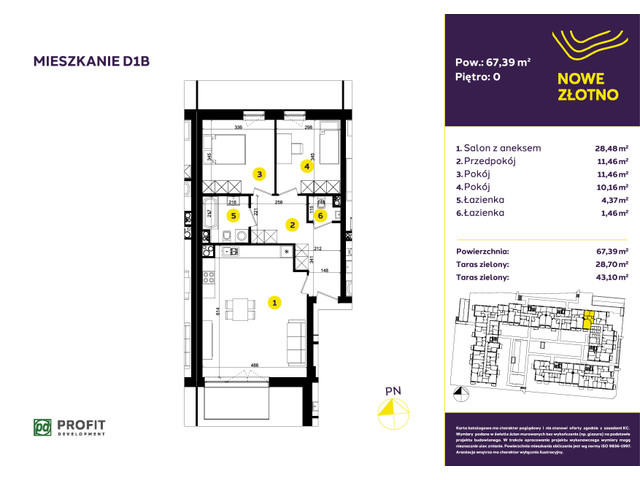 Mieszkanie w inwestycji Nowe Złotno Etap 6, symbol D-1B » nportal.pl