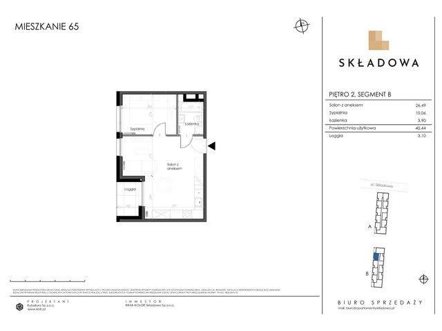 Mieszkanie w inwestycji Apartamenty Składowa, symbol B.65 » nportal.pl