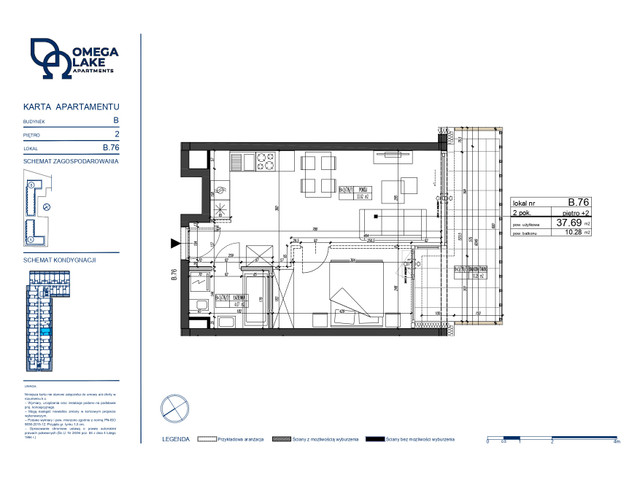 Mieszkanie w inwestycji Omega Lake Apartments, symbol B.2.76 » nportal.pl