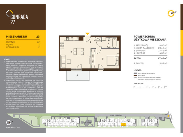 Mieszkanie w inwestycji Conrada 27, symbol C27-LM-A2-23 » nportal.pl