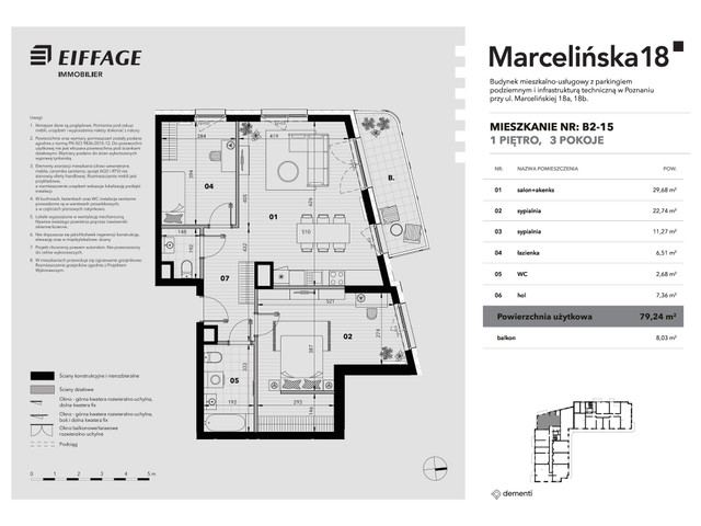 Mieszkanie w inwestycji Marcelińska, symbol B2-15 » nportal.pl