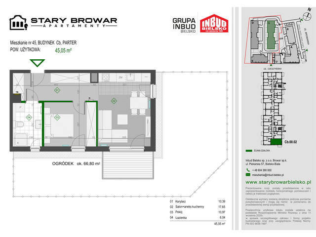 Mieszkanie w inwestycji Stary Browar Apartamenty - etap II, symbol C45 » nportal.pl