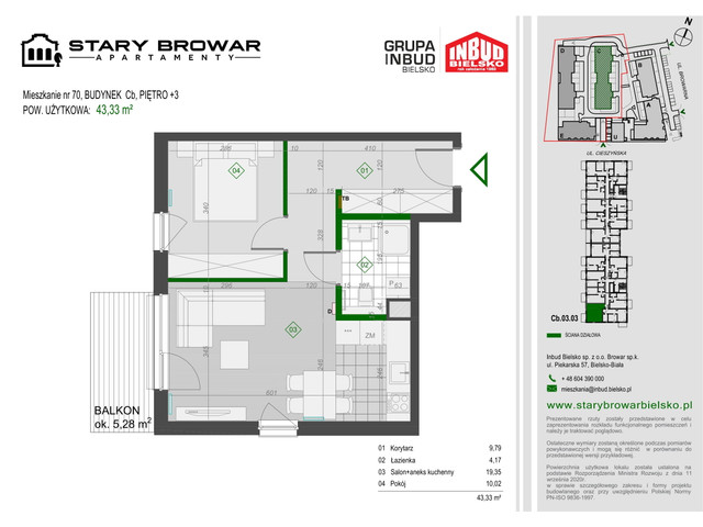 Mieszkanie w inwestycji Stary Browar Apartamenty - etap II, symbol C70 » nportal.pl