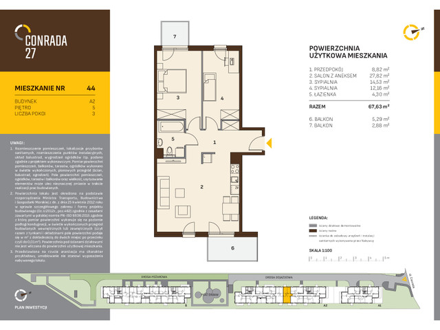 Mieszkanie w inwestycji Conrada 27, symbol C27-LM-A2-44 » nportal.pl