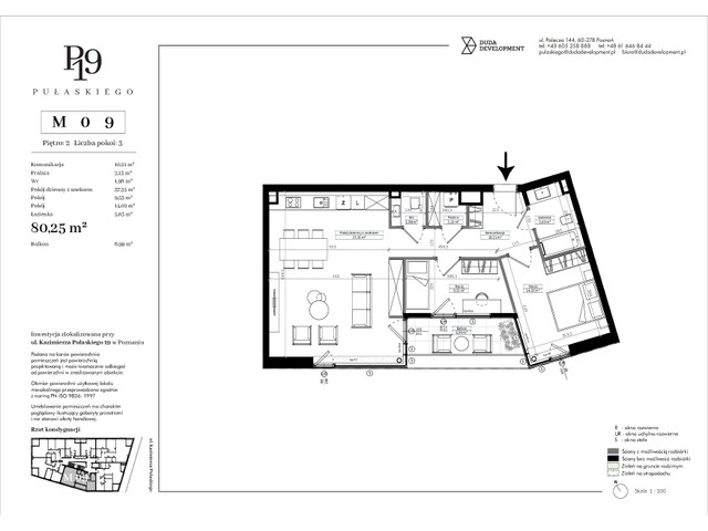 Mieszkanie w inwestycji Pułaskiego 19, symbol M09 » nportal.pl