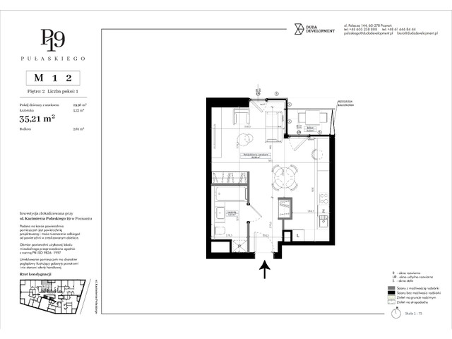 Mieszkanie w inwestycji Pułaskiego 19, symbol M12 » nportal.pl