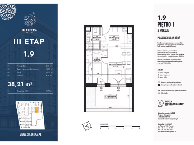 Mieszkanie w inwestycji Diasfera Łódzka Etap III, symbol 1.9 » nportal.pl