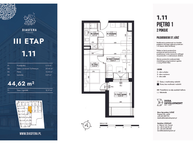 Mieszkanie w inwestycji Diasfera Łódzka Etap III, symbol 1.11 » nportal.pl