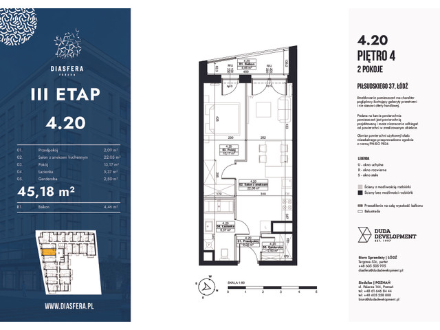 Mieszkanie w inwestycji Diasfera Łódzka Etap III, symbol 4.20 » nportal.pl