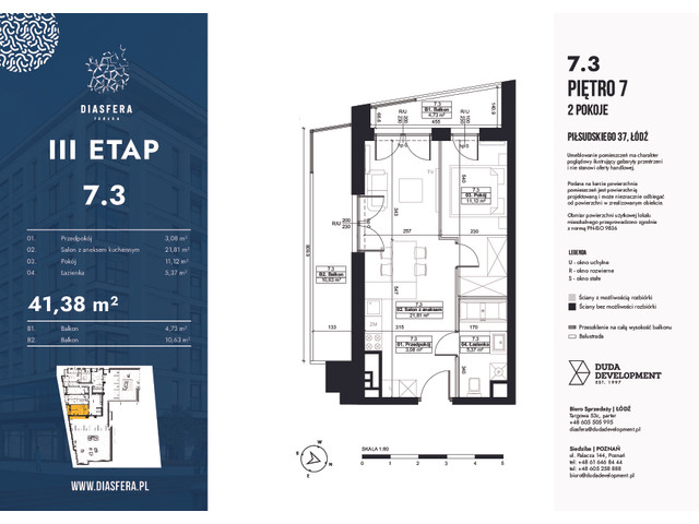 Mieszkanie w inwestycji Diasfera Łódzka Etap III, symbol 7.3 » nportal.pl